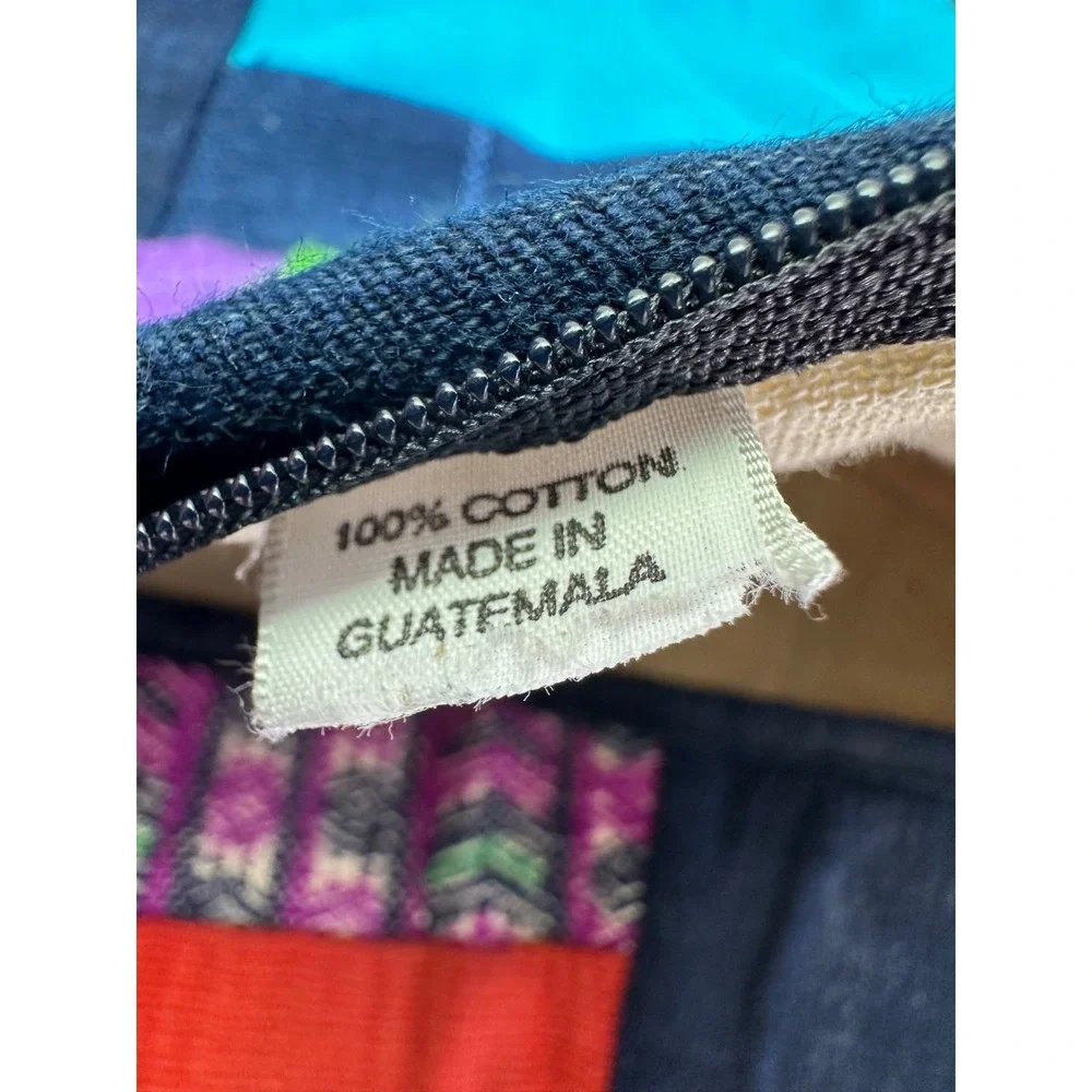 Guatemalan Large Hippie Duffel Bag‎ Embroidered Quilted Patchwork Overnight Gym